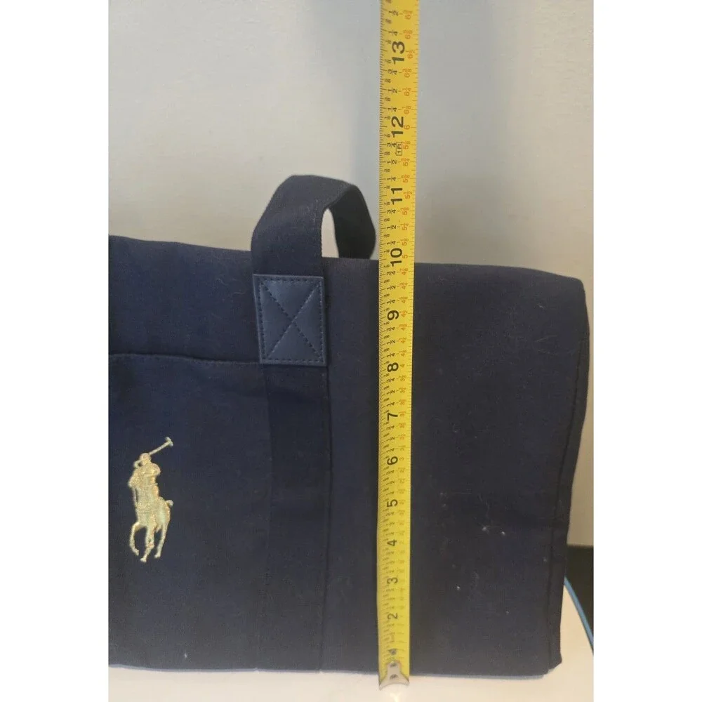 Polo Ralph Lauren Holiday Duffle Bag Navy Canvas Gold Pony Gift NWT GWP